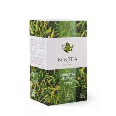 Чай зеленый Niktea Oriental Bloom, пакетики 25x2 гр. Чай зеленый Niktea Oriental Bloom, пакетики 25x2 гр.