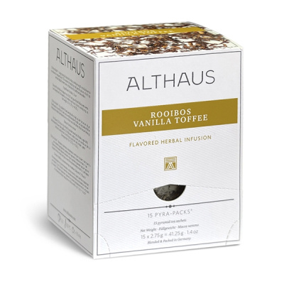 Чай травяной Althaus Rooibos Vanilla Toffee в пирамидках 15x2,75гр. Чай травяной Althaus Rooibos Vanilla Toffee в пирамидках 15x2,75гр.
