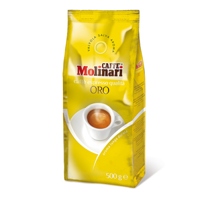 Кофе в зернах Molinari INTENSO Интенсо (Оро), уп/500 гр