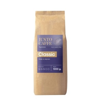 Koфе в зернах JUSTO Caffe Classic, 1 кг.